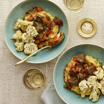 goulash on polenta