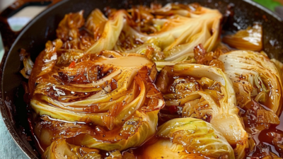 sweet and sour melted cabbage