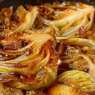 sweet and sour melted cabbage